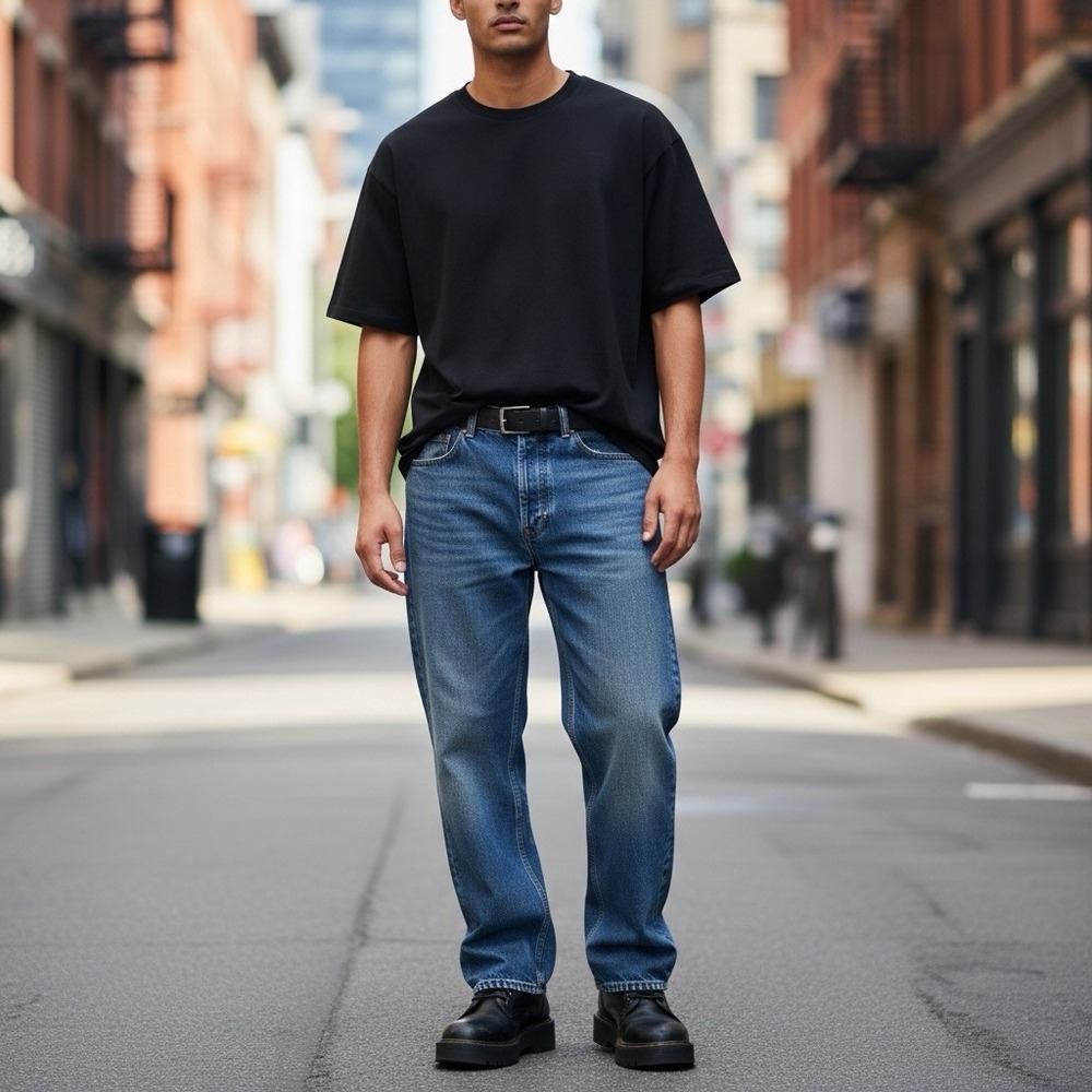 Vintage Levi's 550 Relaxed Jeans W38 L32 Dark Wash Grunge Y2K Streetwear